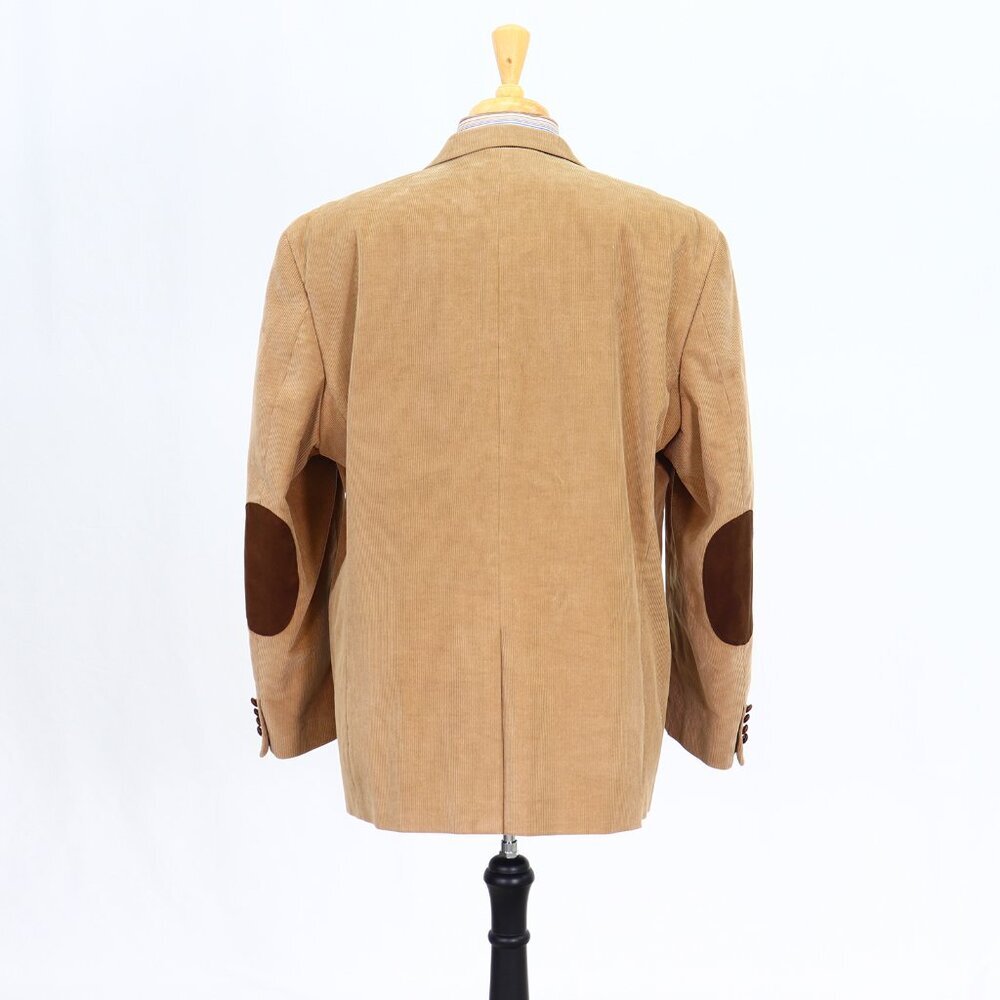 Chaps 44R Beige Solid 2-Button Sport Coat Blazer Jacket W018 - Picture 7 of 10